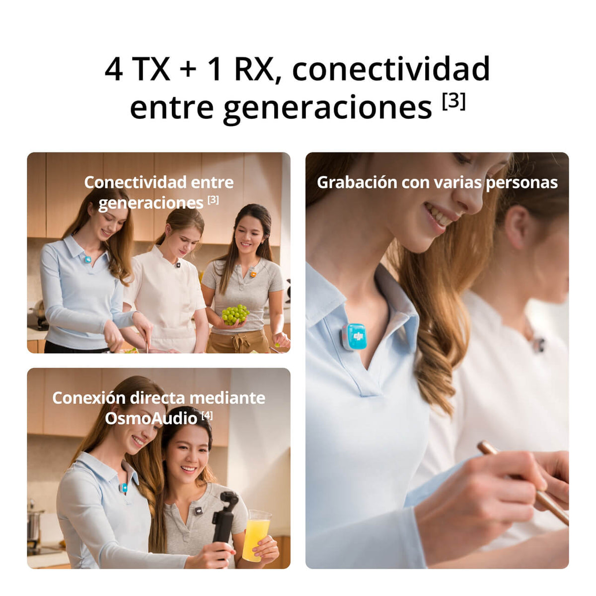 DJI Mic Mini 2S (2 TX + 1 RX + estuche de carga) - DJI México
