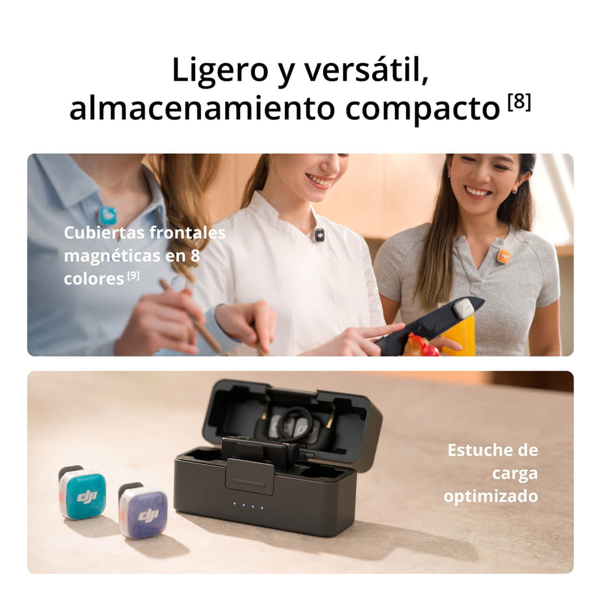 DJI Mic Mini 2S (2 TX + 1 RX + estuche de carga) - DJI México